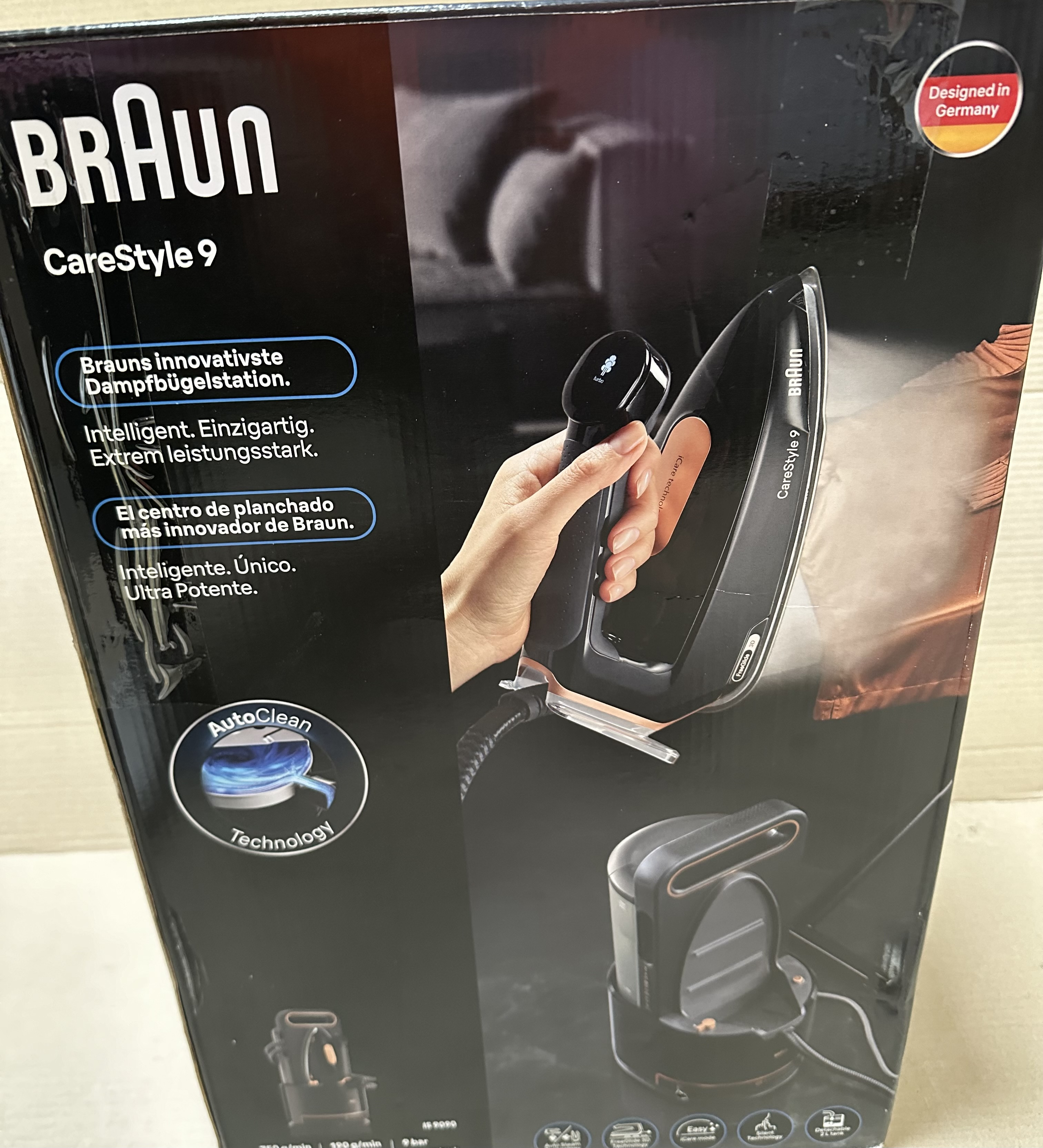 OUTLET  Generator pary BRAUN IS 9090 BK CareStyle 9 Czarny Czarny