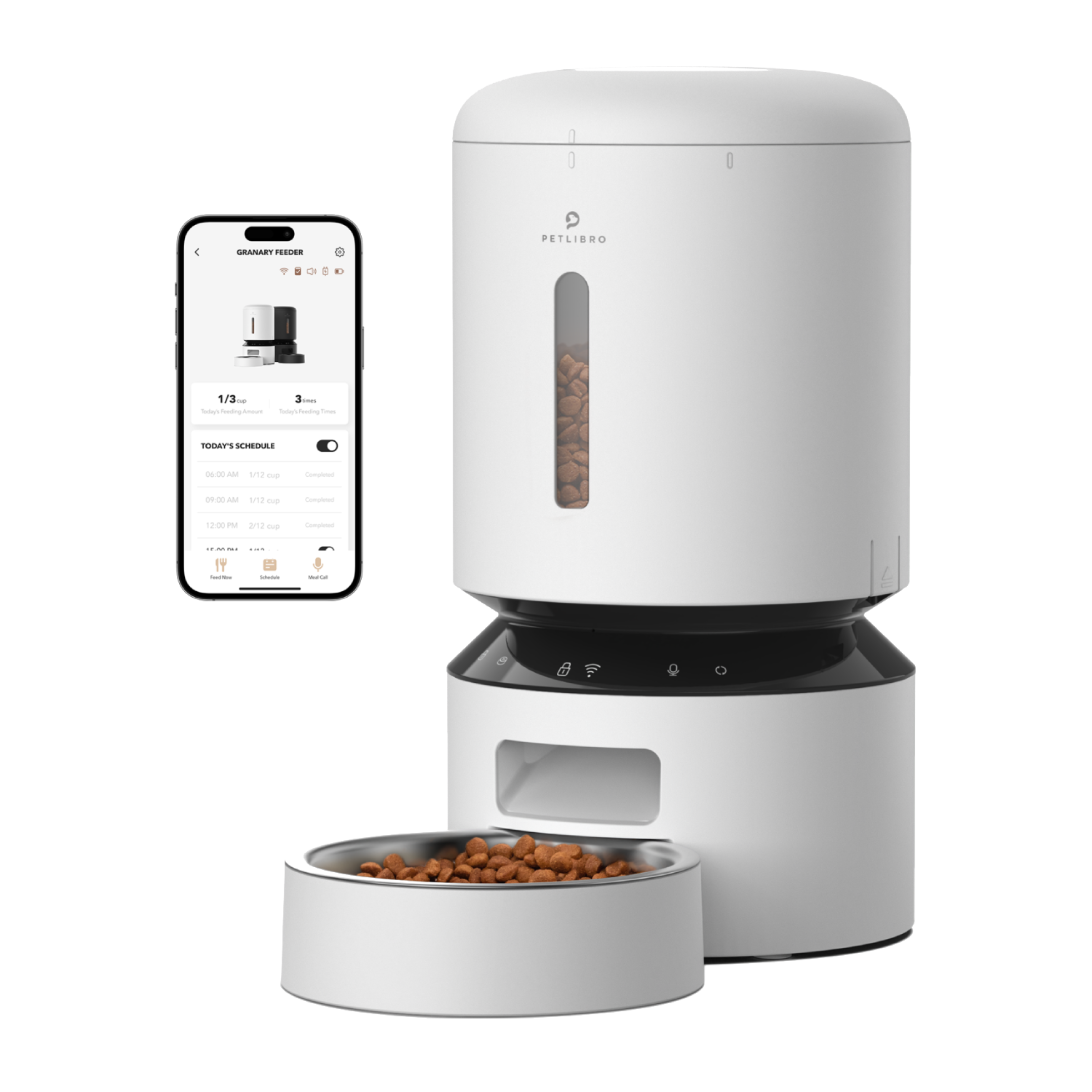 Petlibro Granary Wifi Feeder 5l White Voedsel Dispenser afbeelding