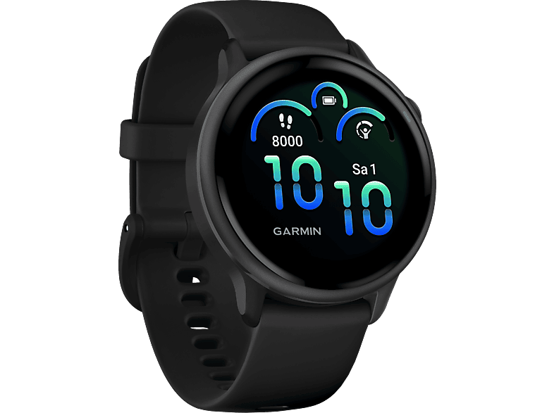 GARMIN vívoactive 6 Fitness Smartwatch Faserverstärktes Polymer Silikon, 125-190 mm, Schwarz/Schiefergrau