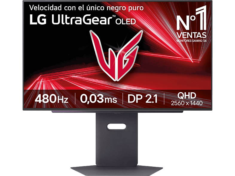 LG UltraGear™ 27GX790A-B, 27 QHD, 480 Hz, 0.03 ms, 2x HDMI, FreeSync™, Altura Ajustable, Morado grisáceo
