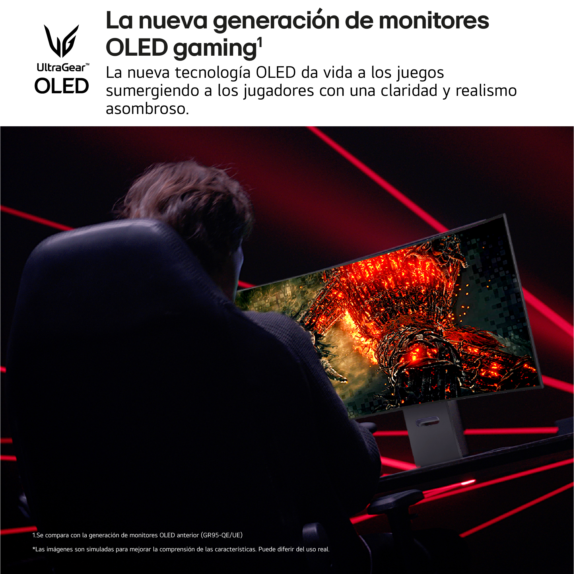 Una persona jugando en un monitor de juegos.