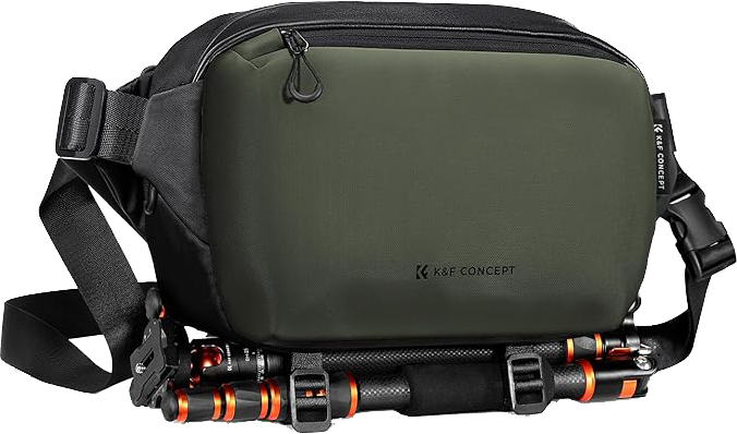 K&F Alpha Sling 10L, fotós oldaltáska, sötétzöld