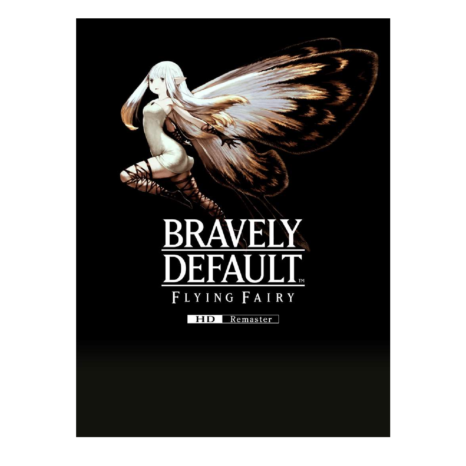 Game cover image of a winged woman, black background.