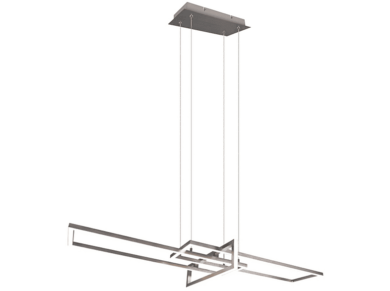 Lampada a sospensione Led Trio Salinas, Acciaio satinato