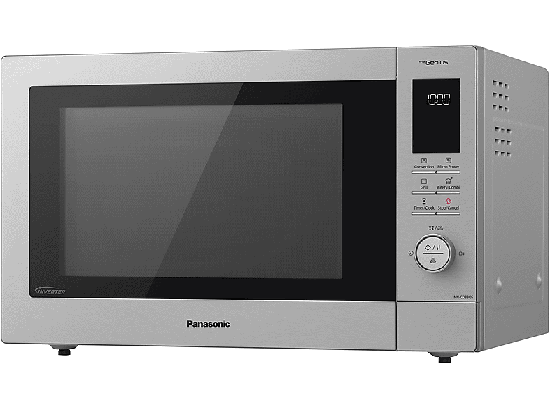 PANASONIC NN-CD88QSEPG - Kombi Mikrowelle mit Heißluft, Grill und Air Fry Funktion, Kombi-Mikrowelle (1000 Watt, Grillfunktion, Heißluftfunktion)