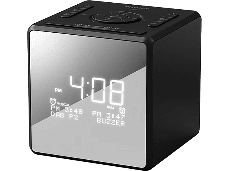 Philips Tar4600/10 Dab+ Wekkerradio Zwart afbeelding