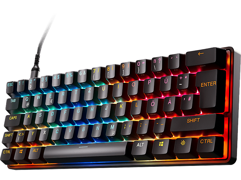 STEELSERIES Apex Pro Mini Gen 3 (DE Layout), Gaming Tastatur, Kabelgebunden, Schwarz