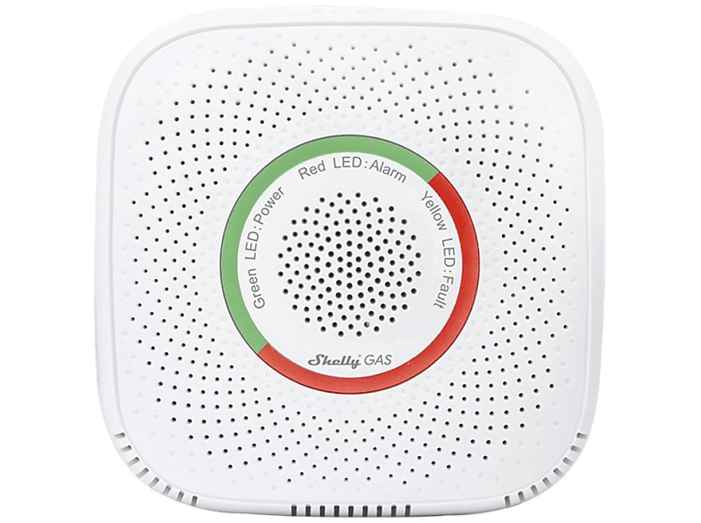 REACONDICIONADO Seminuevo Muy bueno Detector de gas - Shelly Gas natural, Wi-Fi, Alarma LED y Sonido, Blanco
