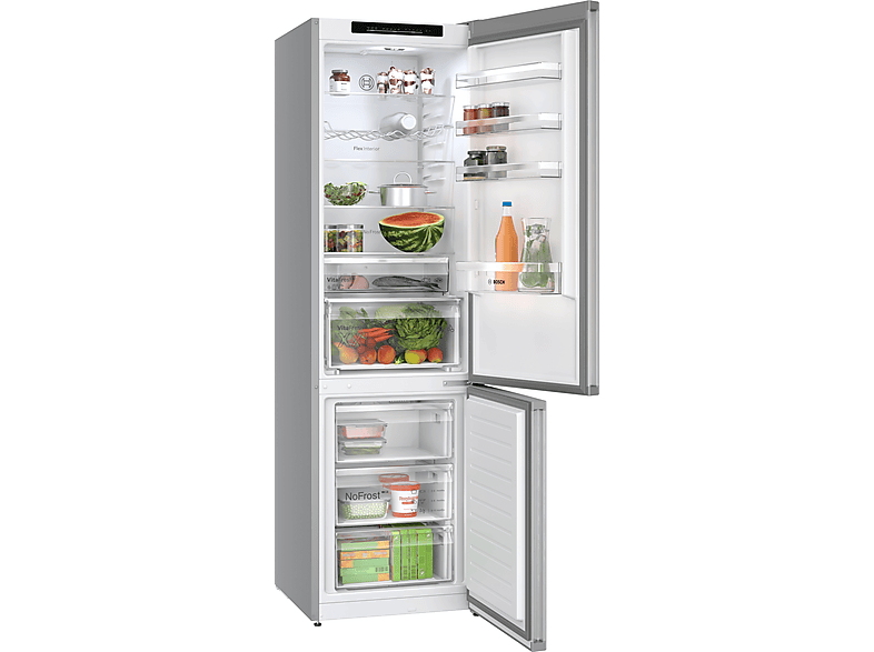 BOSCH KGN392LAG Serie 4 Kühgefrierkombination (A, 363 l, 2030 mm hoch, Metall-Optik)