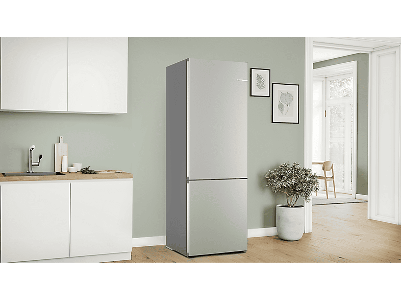 BOSCH KGN492IAF Serie 4 Kühlgefrierkombination (A, 440 l, 2030 mm hoch, Edelstahl)