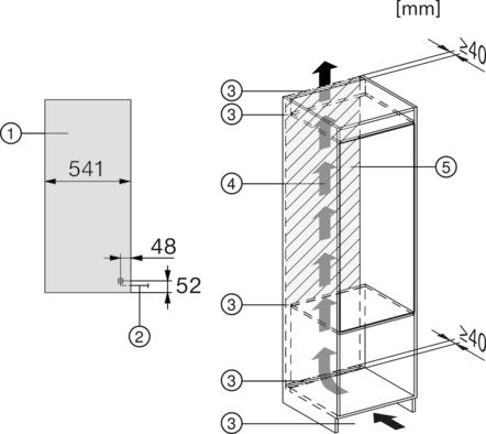 Diagramm einer Struktur mit Maßen.