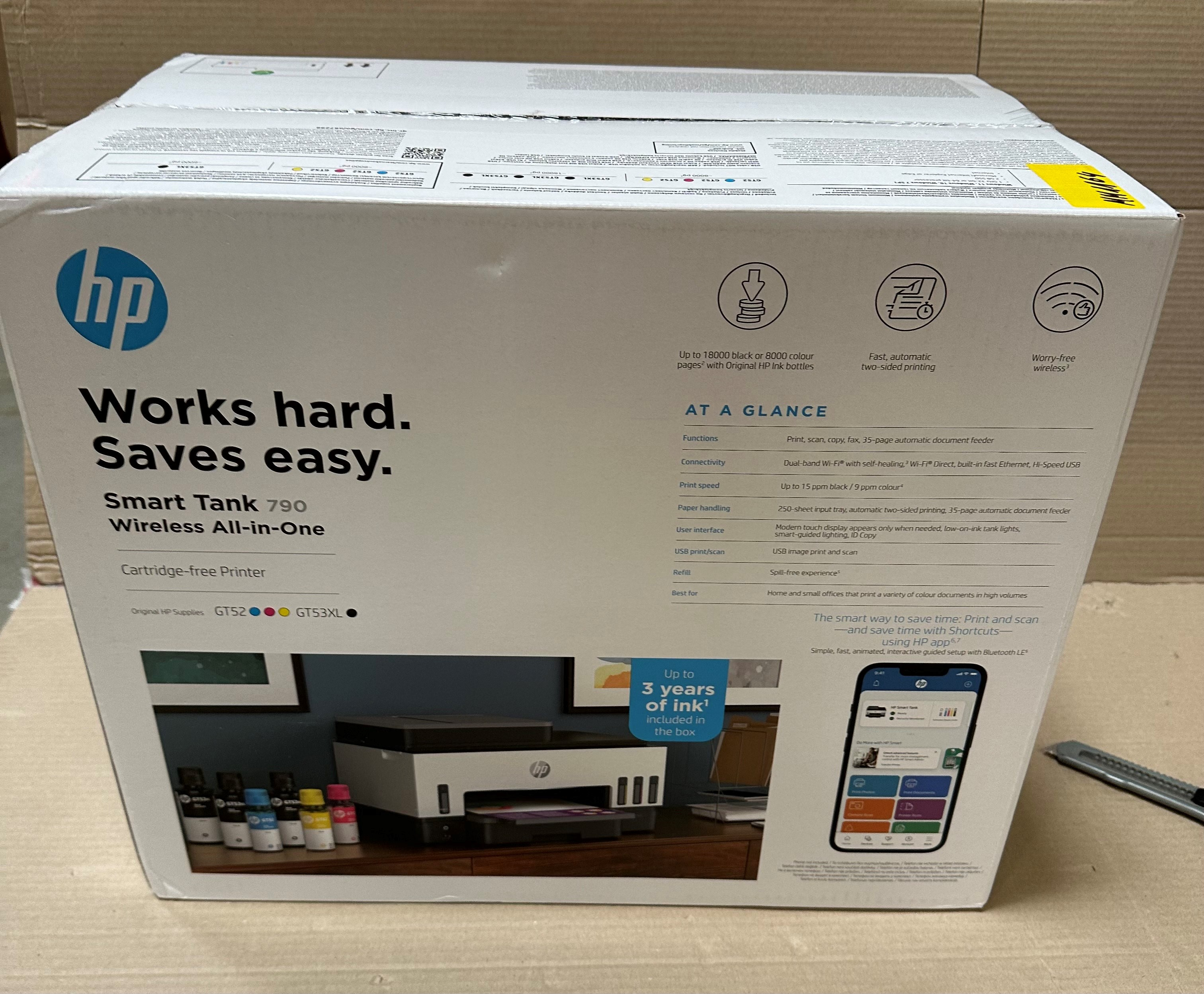 OUTLET Urządzenie wielofunkcyjne HP Smart Tank 790 Kolor Atrament Wi-Fi Szaro-biały