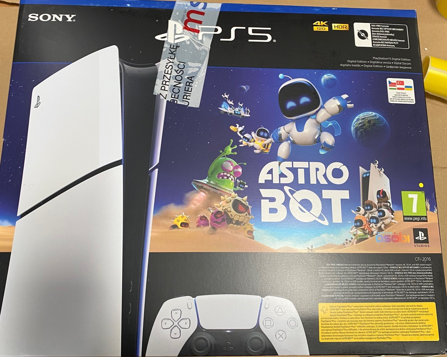 OUTLET Konsola PLAYSTATION 5 Slim Digital Edition 1TB D Chassis + Astro Bot (do pobrania) Biało-czarny