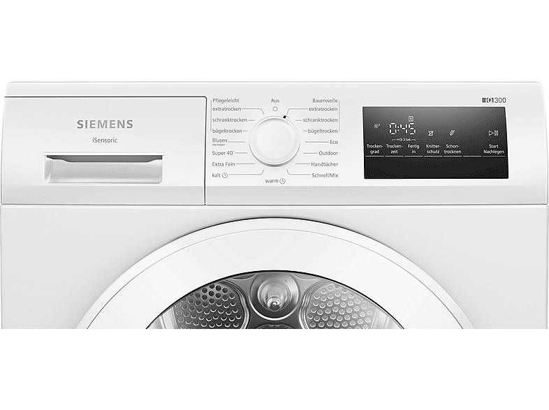 SIEMENS WT45HVA4 Wärmepumpentrockner iQ300 (8,0 kg, Weiß)
