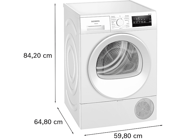 SIEMENS WT45HVA4 Wärmepumpentrockner iQ300 (8,0 kg, Weiß)