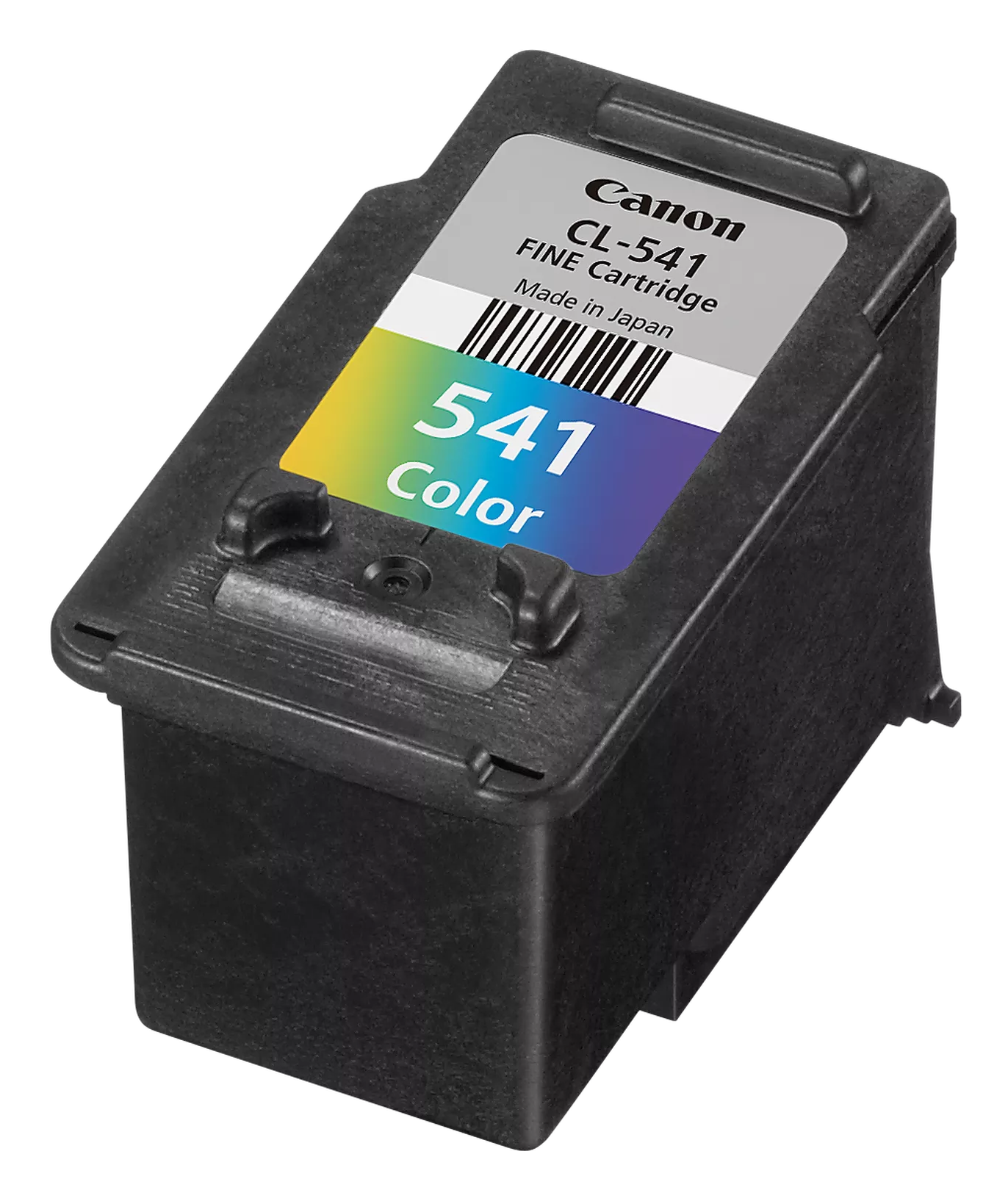 Kolorowy wkład atramentowy Canon CL-541 FINE. Wkład jest czarny z etykietą z nazwą produktu i gradientem kolorów.