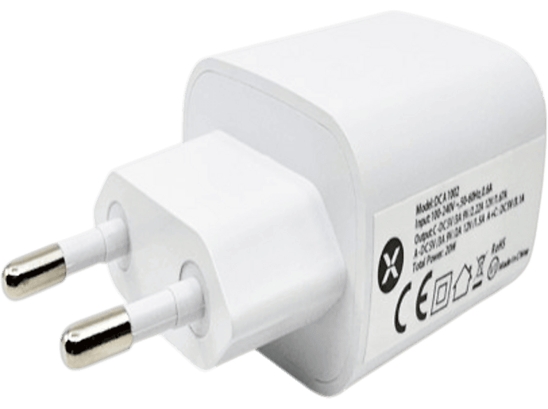 DEXIM YX-202T 20WPD/Type-C & USB Hızlı Şarj Adaptörü Beyaz