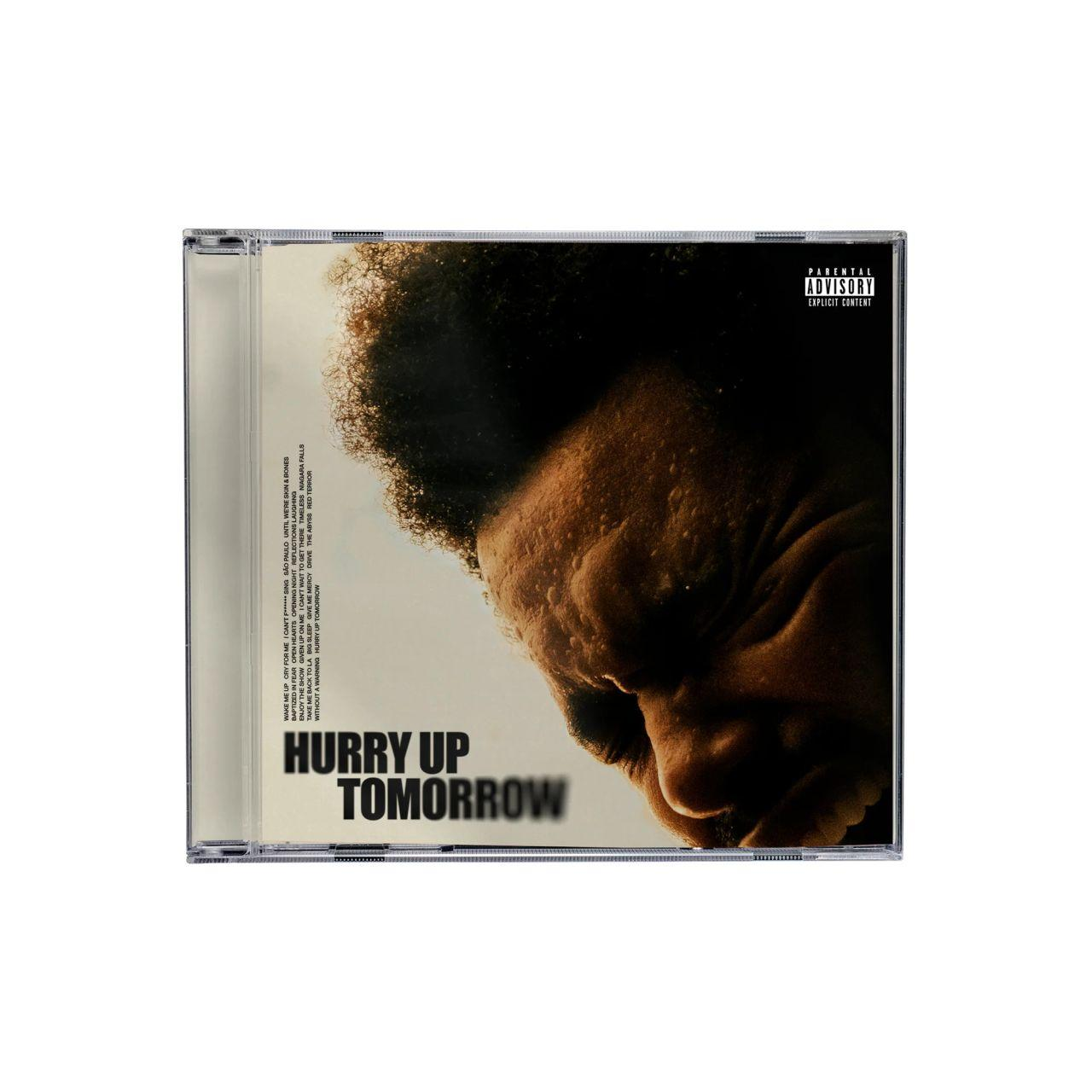La pochette du CD de l'album de musique, 'Hurry Up Tomorrow'.
