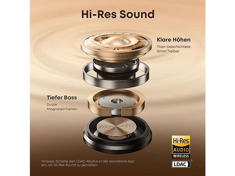 Thumbnail - SOUNDCORE BY ANKER AeroClip, Open-ear Kopfhörer Bluetooth Mitternacht