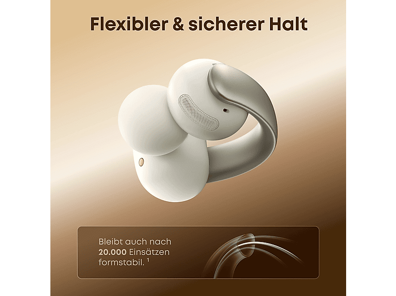Anker AeroClip Open-Ear Clip-On Earbuds with Adaptive Comfort, Midnight; Open Ear Kopfhörer — Foto 5 von 5