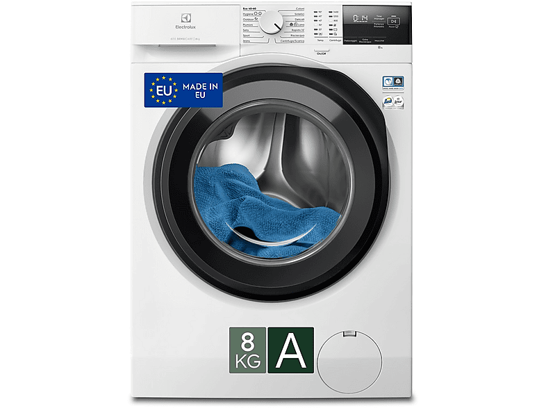 Electrolux Ew6F28G Lavatrice, Caricamento frontale, 8 kg, 54,7 cm, Classe A