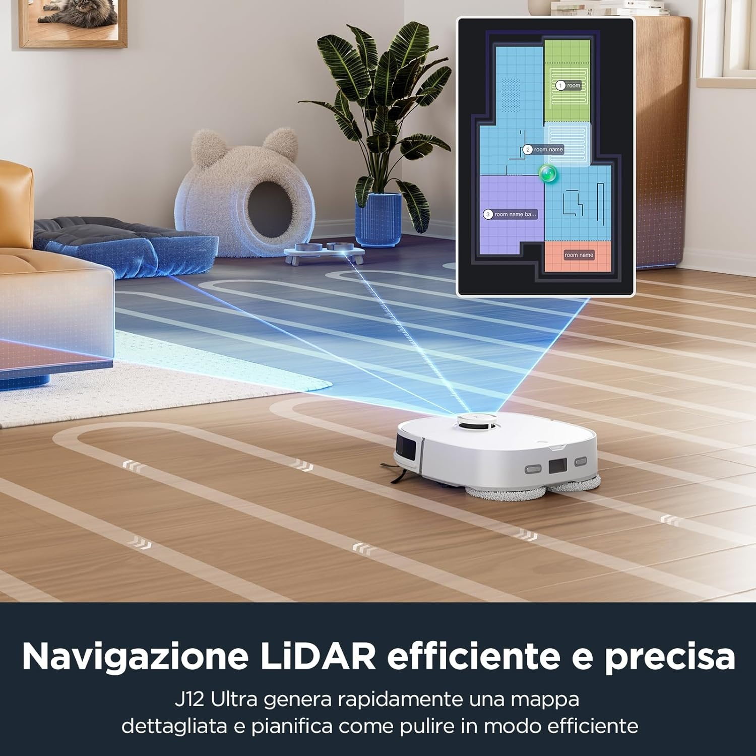 Kit Accessori Ricambio Per Robot Aspirapolvere EUREKA J12 Ultra - 4 Spazzole Laterali E 4 Panni Mop
