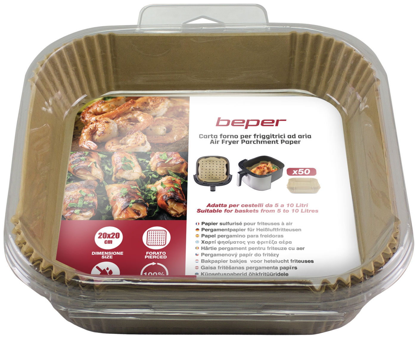 BEPER Air Fryer sütőpapír 50 db/csomag