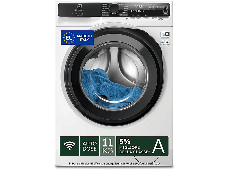 Electrolux Ew7F511Gq Lavatrice, Caricamento frontale, 11 kg, 63,6 cm, Classe A