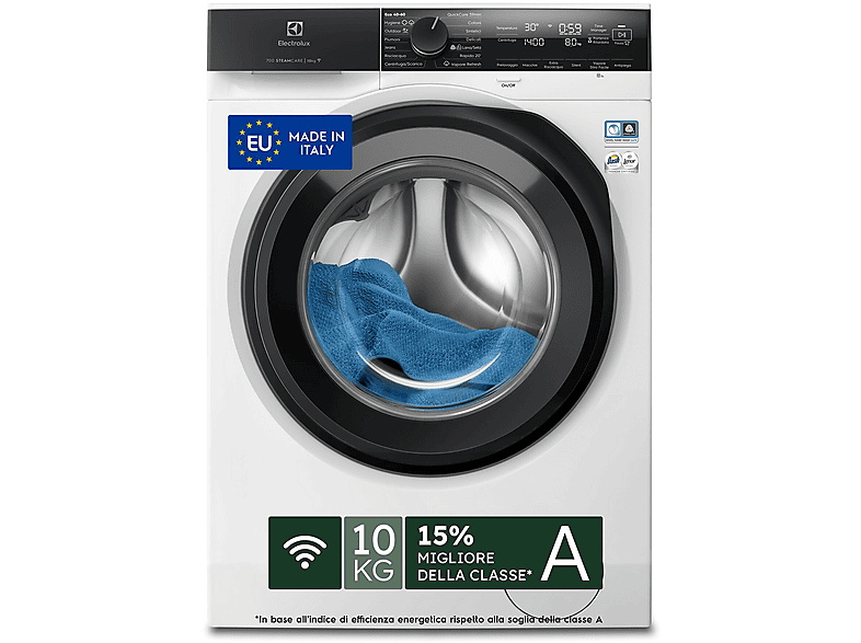 Electrolux Ew7F410Gy Lavatrice, Caricamento frontale, 10 kg, 63,6 cm, Classe A