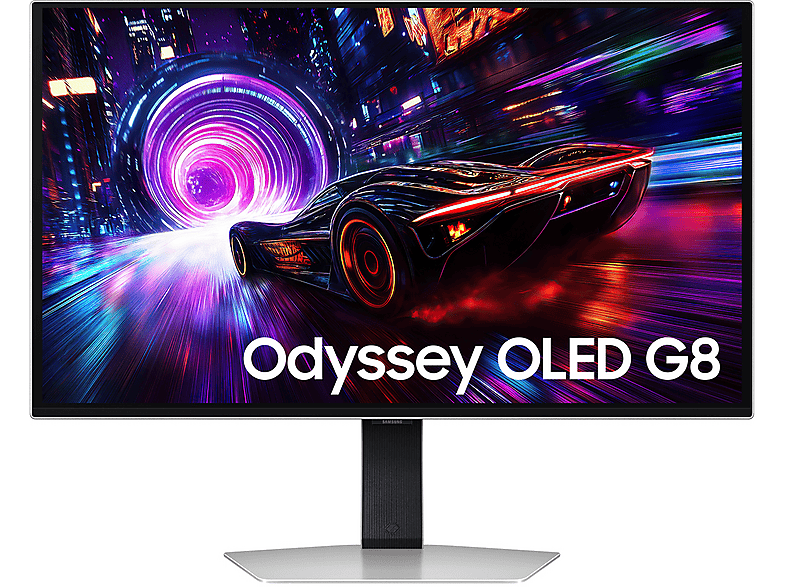 SAMSUNG Odyssey G81SF 32 Zoll Gaming Monitor, OLED 4K, 0,03 ms Reaktionszeit, 260 cd/m², 240 Hz, Silber