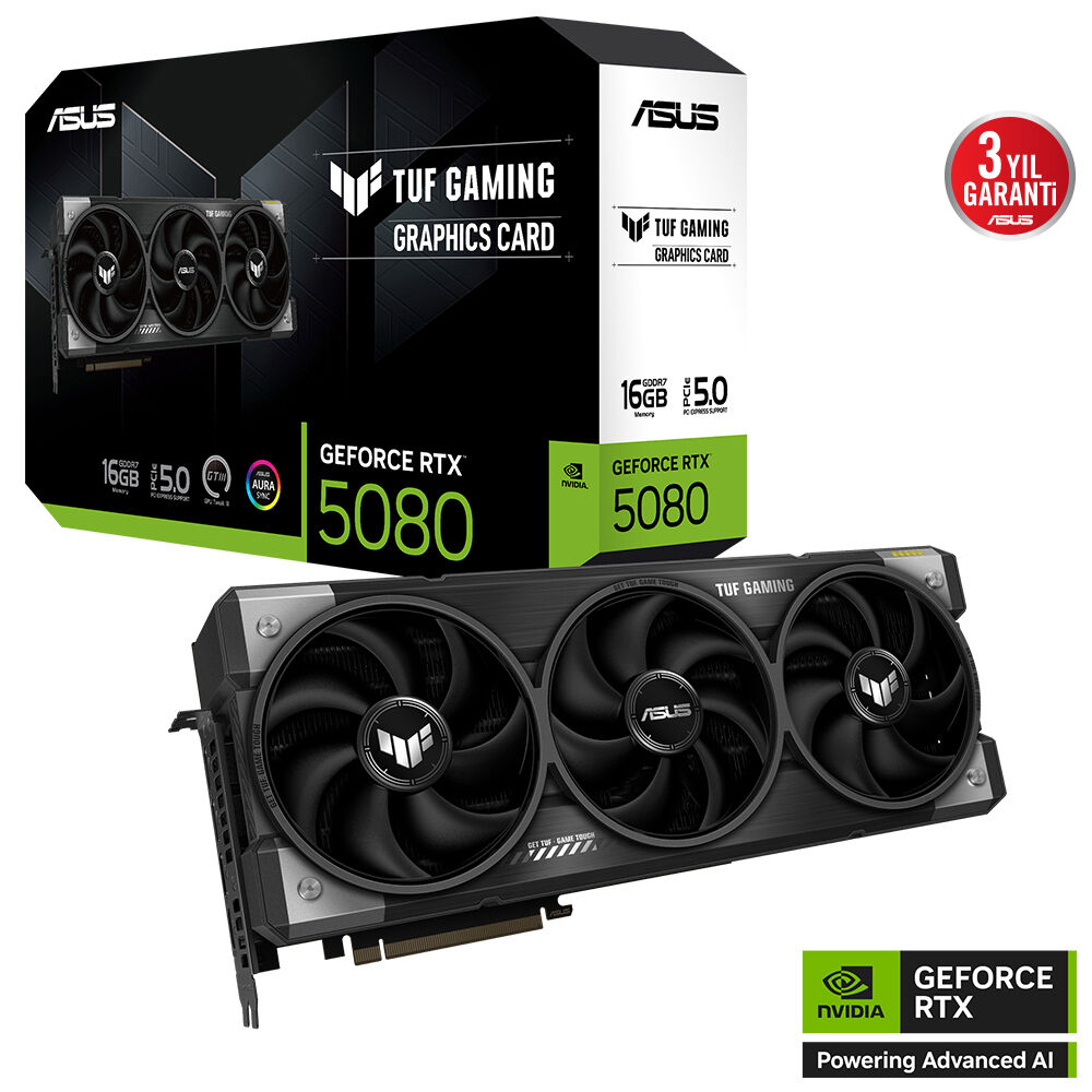 ASUS TUF RTX5080 16G Gaming RTX 5080 16 GB Ekran Kartı Fiyat