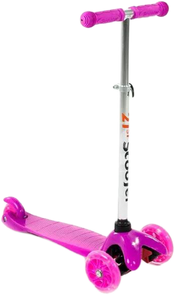 VEGATOYS Háromkerekű világító roller, rózsaszín (YW-MINI-881-RO)