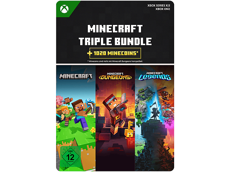 Minecraft Triple Bundle (Digitaler Code) - [Xbox Series X|S & Xbox One]