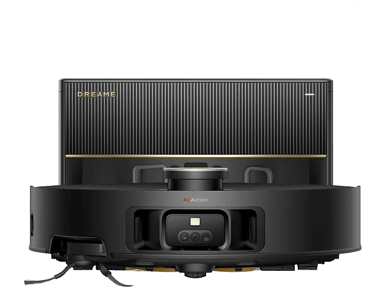 Robot aspirador - Dreame X50 Master, 200 min, Estación base compacta, Sistema ProLeap™, Cepillo doble desenredante HyperStream™, Negro