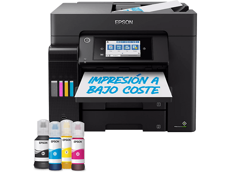 Epson EcoTank ET-5855, Multifunción A4, Fax, Pantalla Táctil, ADF, Negro