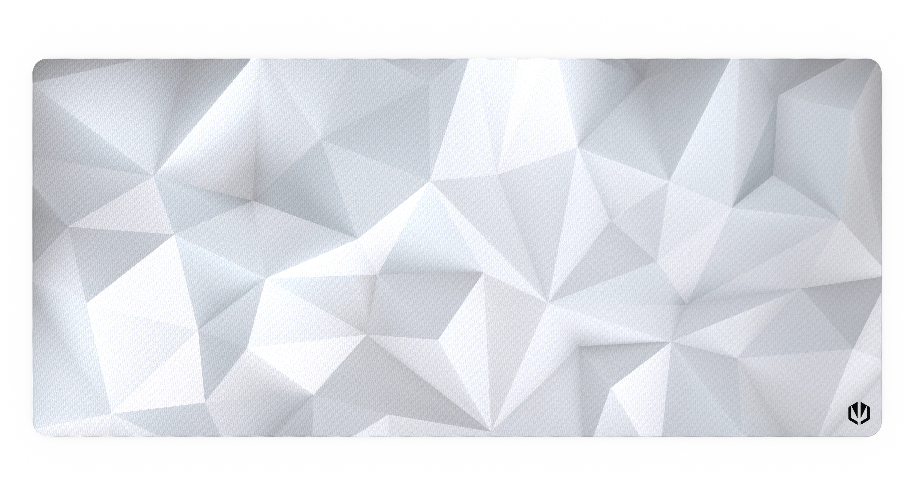 Fehér gaming egérpad geometriai mintával.