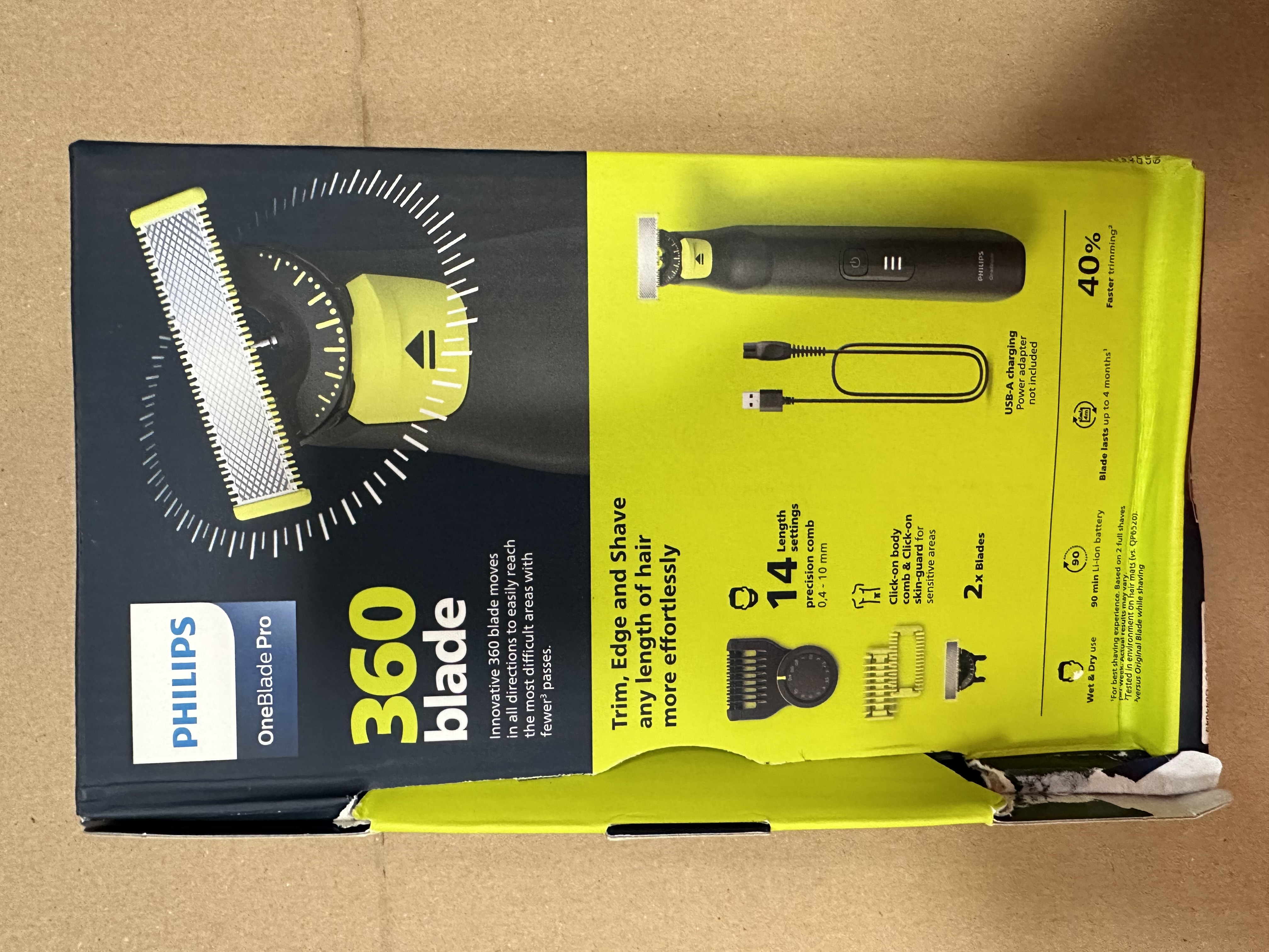 OUTLET Golarka PHILIPS QP6542/15 OneBlade 360 Pro Face + Body Czarny