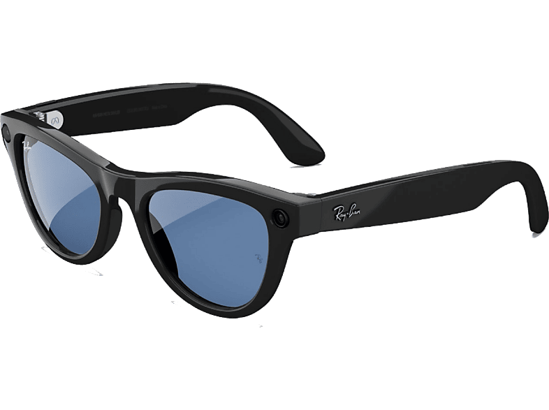Gafas IA - Ray-Ban Meta, Skyler, Negro brillante, Transitions® transparente, Azul cerúleo