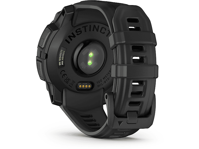 GARMIN Instinct 3 45 mm AMOLED Smartwatch Silikon, mm, Schwarz