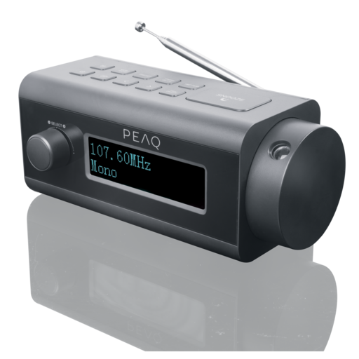 Peaq PCR 170 DAB+ Radio Grijs