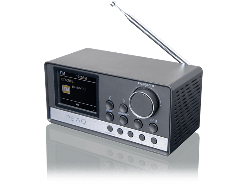 PEAQ PCR 440 DAB+ Wekkerradio Zwart