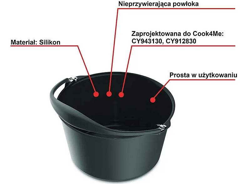 Forma do ciasta Cook4me TEFAL Touch & Standard XA609011 Czarny – zdjęcie 3