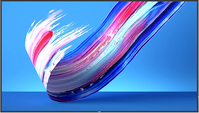 Abstrakte Kunst auf Blau. Wirbel aus roter, weißer und blauer Farbe auf blauem Hintergrund.