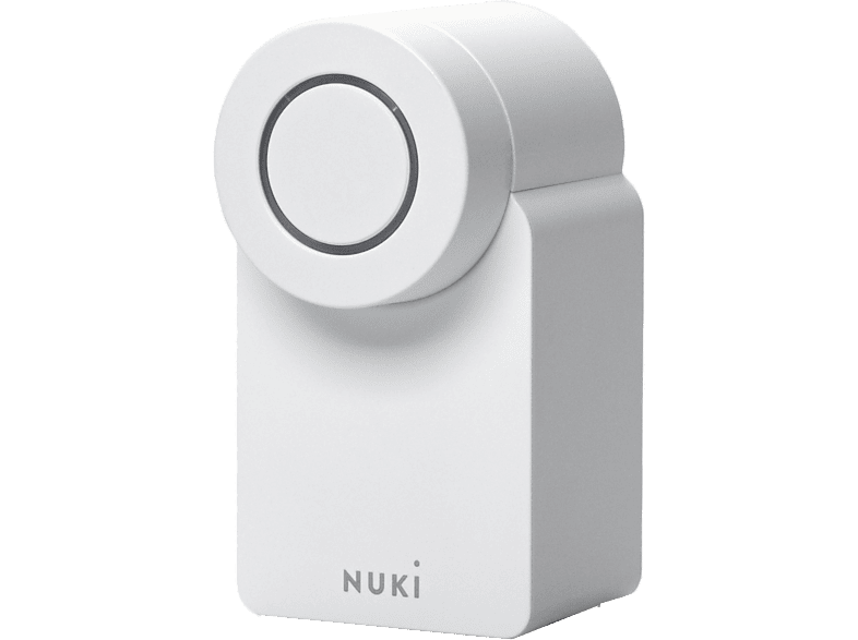 NUKI Smart Lock Go, Compatible con Matter, Fácil montaje, Funciona cuatro pilas AA, Blanco