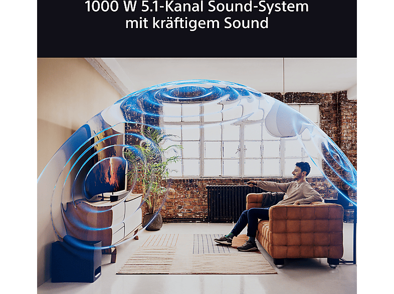 Sony Bravia Theatre System 6 - 5.1-Kanal-Surround Sound, 1000 W, Dolby Atmos, DTS:X, AI Voice Zoom 3 (über Bravia TV), DSee, Multi-Stereo-Party-Modus; Soundbar — Foto 2 von 5