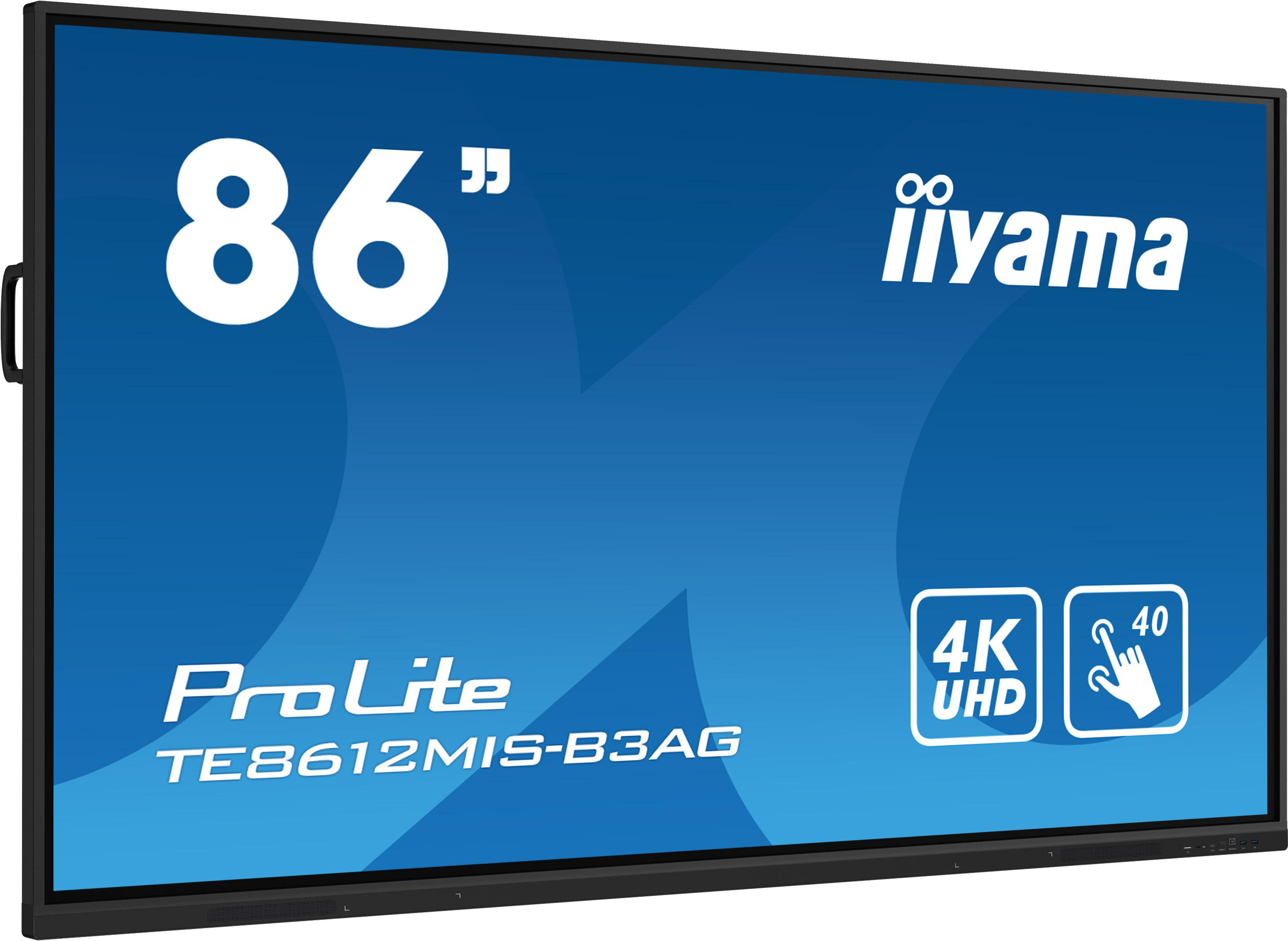 Ein 86-Zoll ProLite interaktives Display mit 4K UHD.