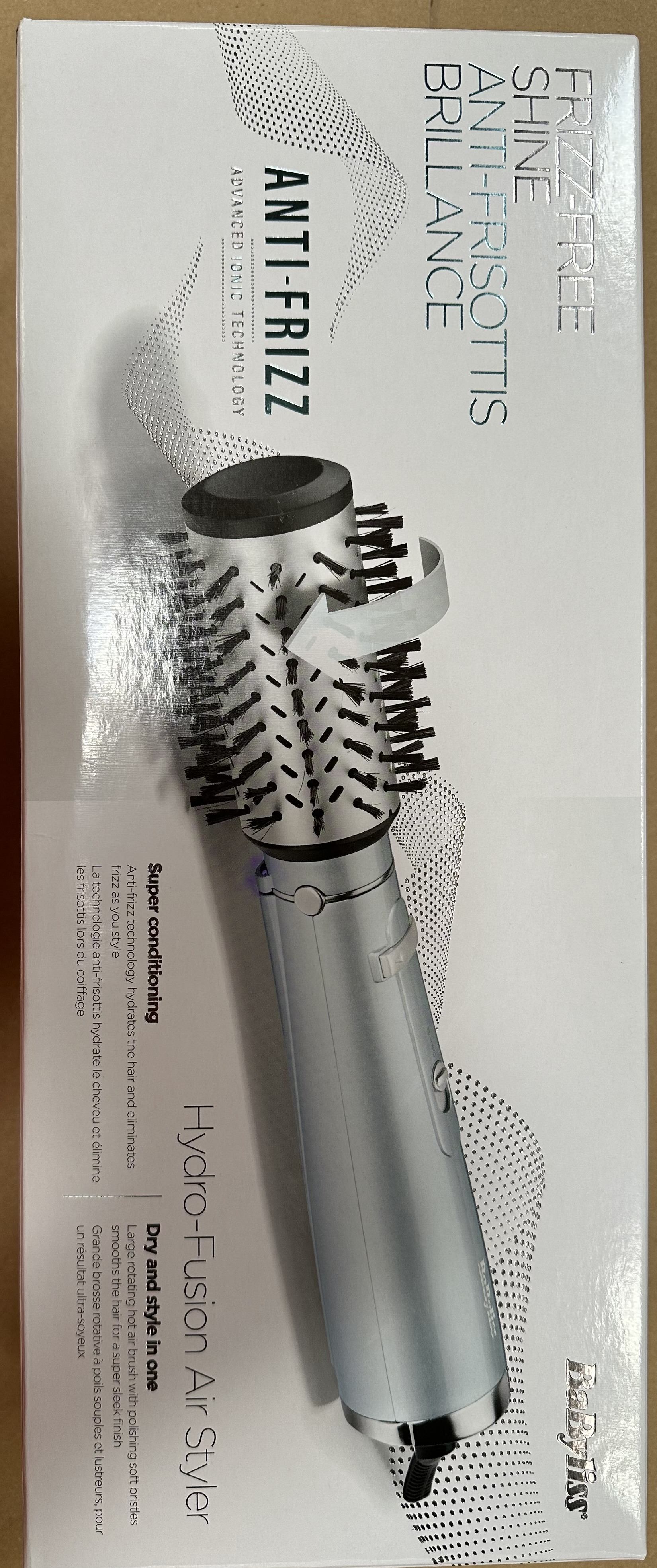 OUTLET Lokówko-suszarka obrotowa BABYLISS AS773E Hydro Fusion Srebrny Niebieski metaliczny