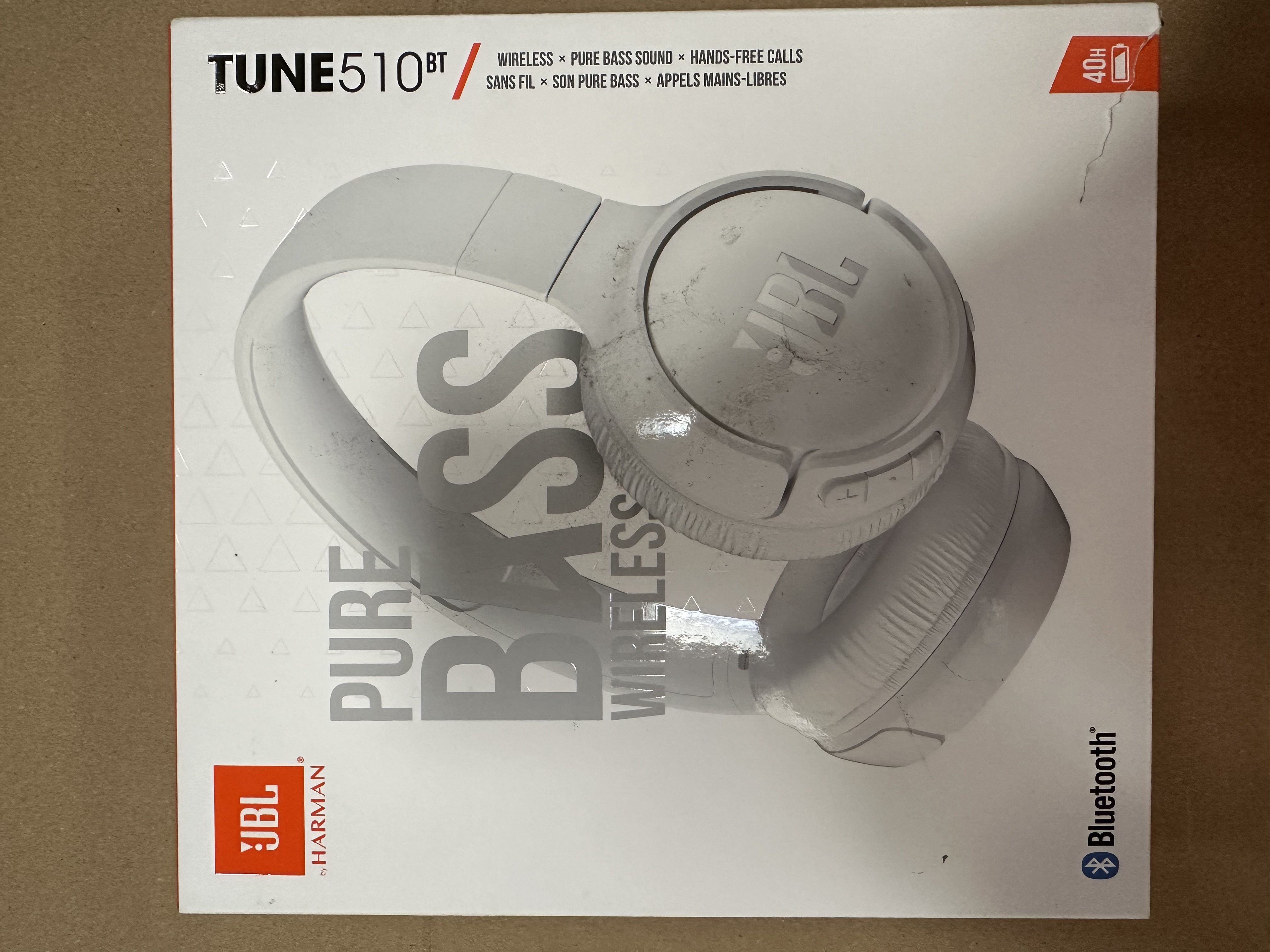 OUTLET Słuchawki bezprzewodowe JBL Tune 510 BT Biały Biały