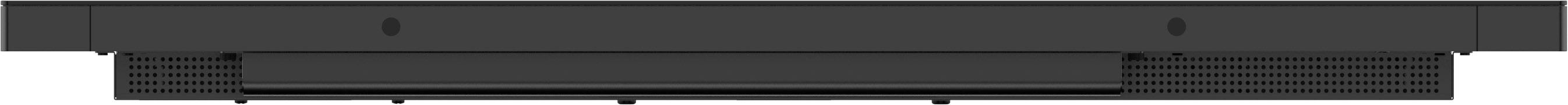 Schwarze Soundbar. Draufsicht.