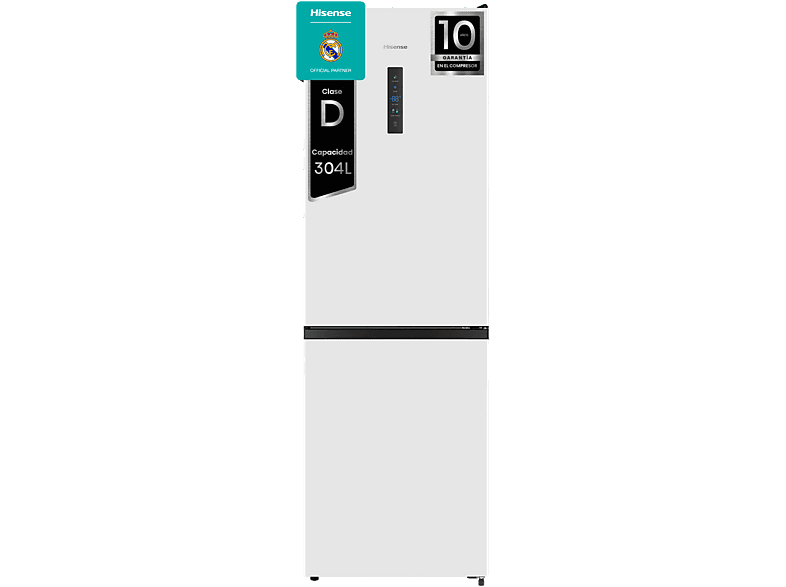 REACONDICIONADO Seminuevo Funcional Frigorífico combi - Hisense RB390N4DWD, No Frost, 186 cm, 304 l, Multi Air Flow, Blanco